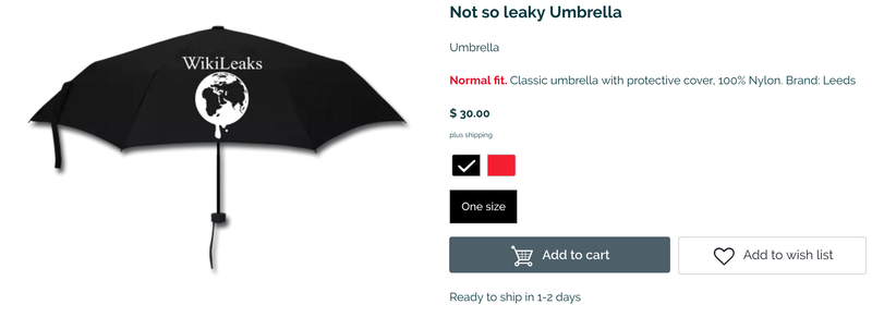 Illustration for article titled All The Best Garbage From WikiLeaks's Online Store